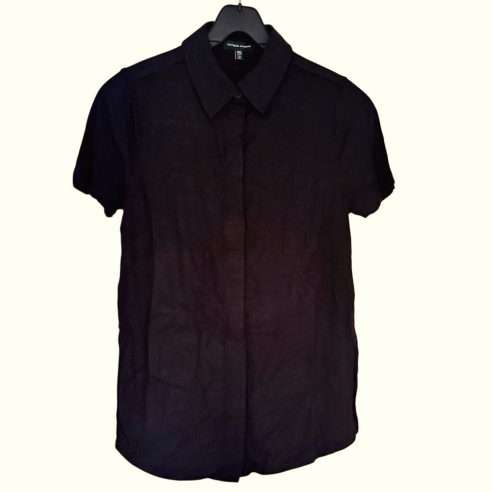 Universal Standard Ro Short Sleeve Knit Button Down Shirt Size 4XS (00-0)